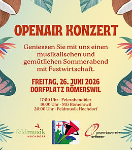 Open Air Konzert Musikgesellschaft Römerswil