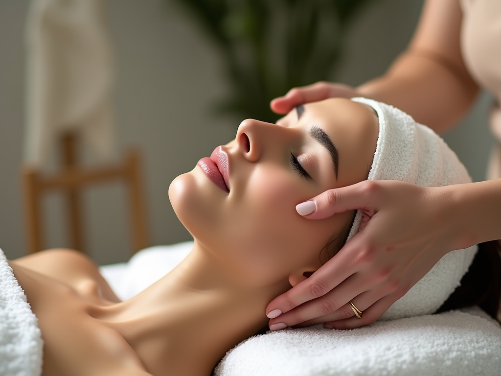 Icon representing relaxation massage and facial