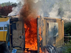 Wohlen: Brand eines Baustellencontainers