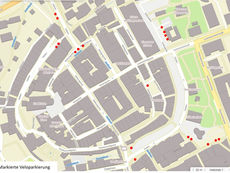 Testbetrieb «Veloparkierung» in der Aarauer Altstadt