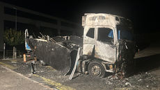 Lastwagenbrand in Wohlen.