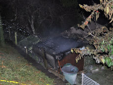 Grenchen: Gartenhaus an der Kastelsstrasse in Brand geraten