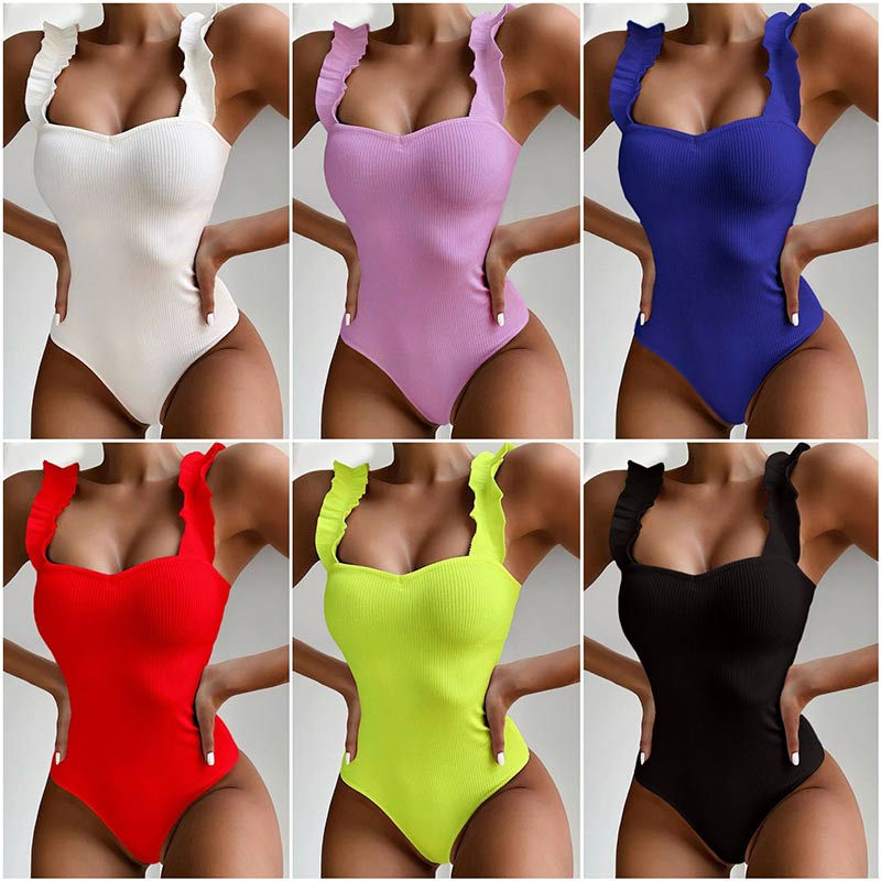 Thumbnail: Ruffle strap swimsuit one-piece