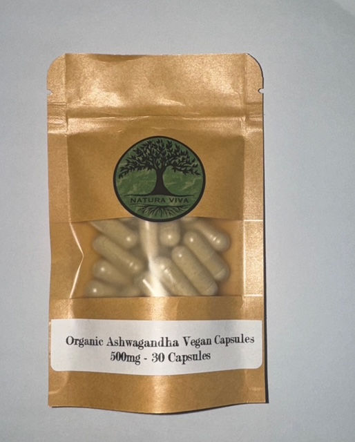 Naturaviva UK Organic Ashwagandha Vegan Capsules | 500mg 30 Capsules