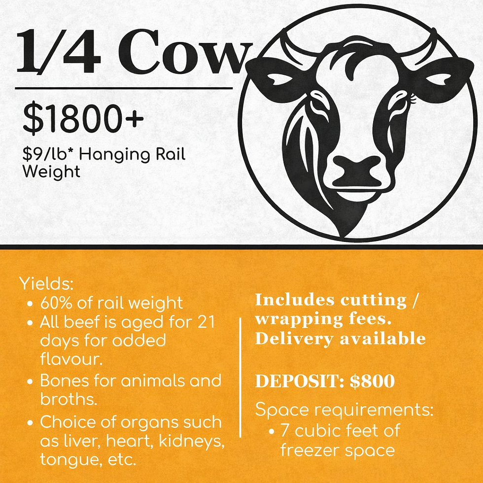 1/4 Beef in Bulk