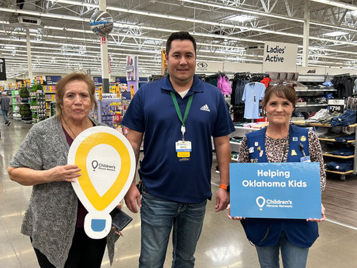 Children’s Health Foundation Celebrates Gift from Walmart #1056 in Newcastle, OK