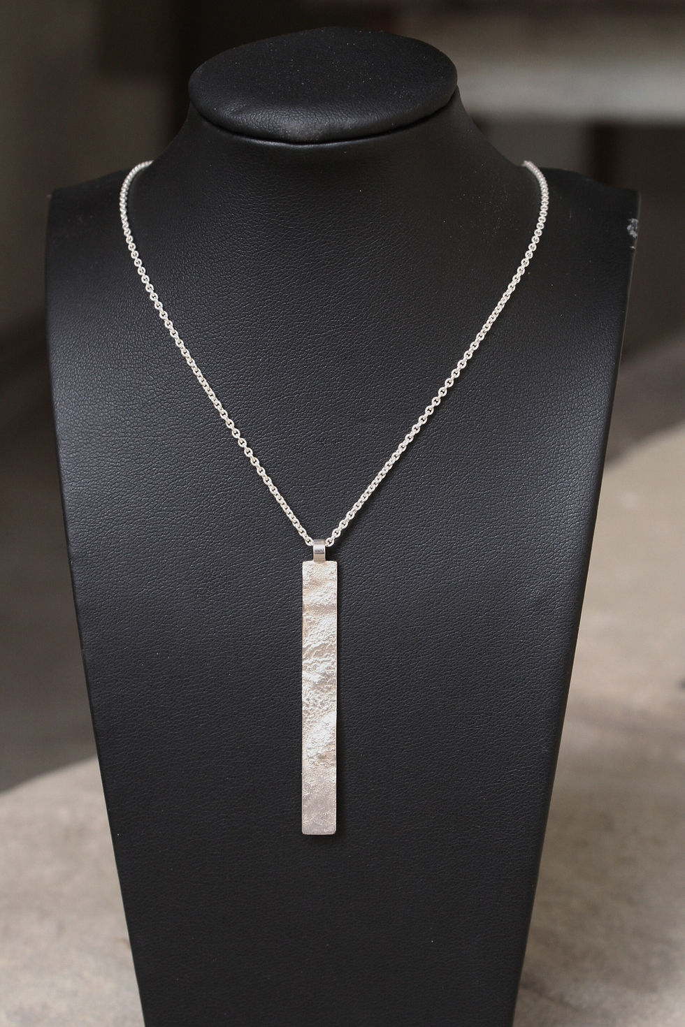 pendentif en argent réticulé
