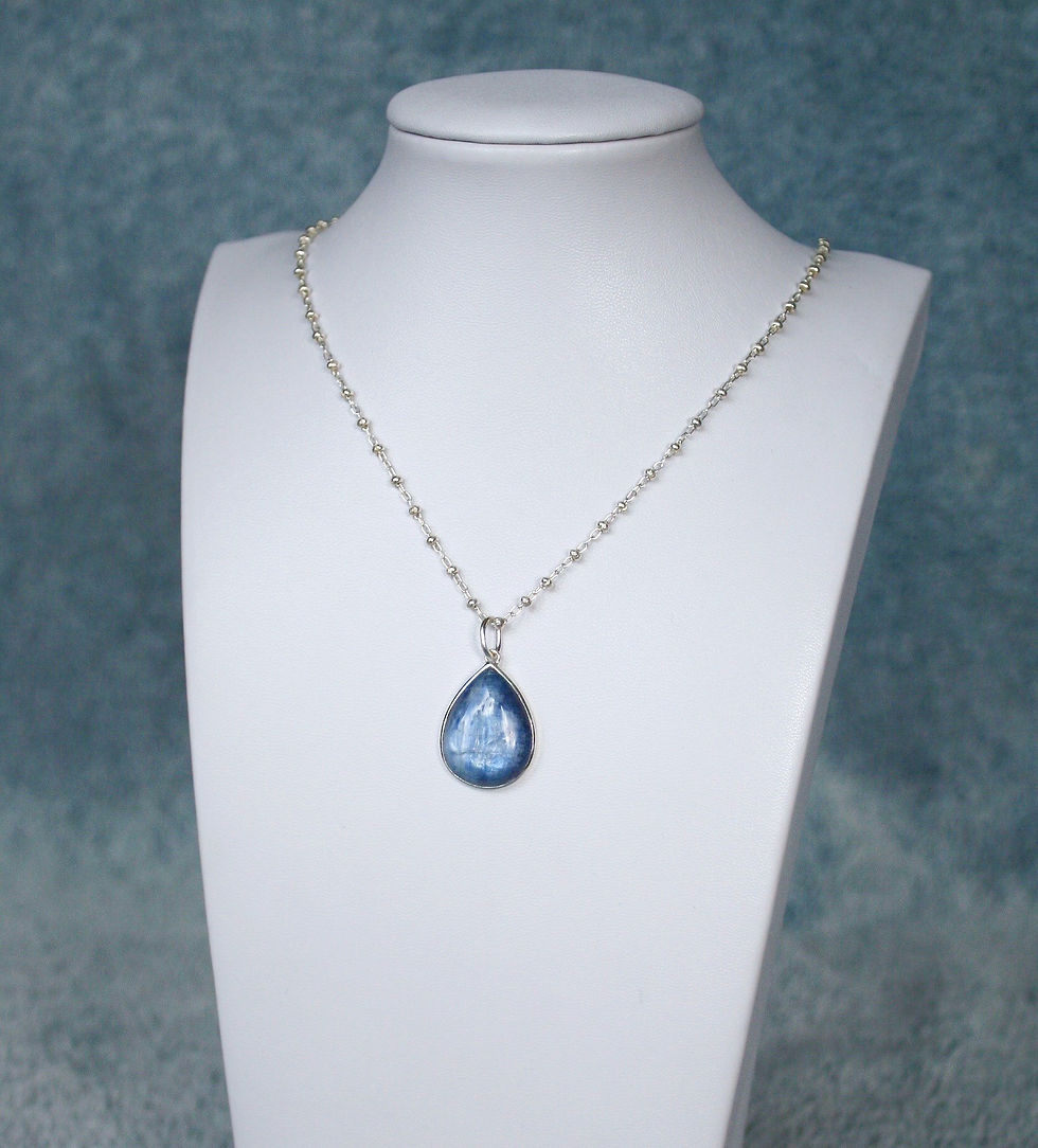 pendentif cyanite et argent