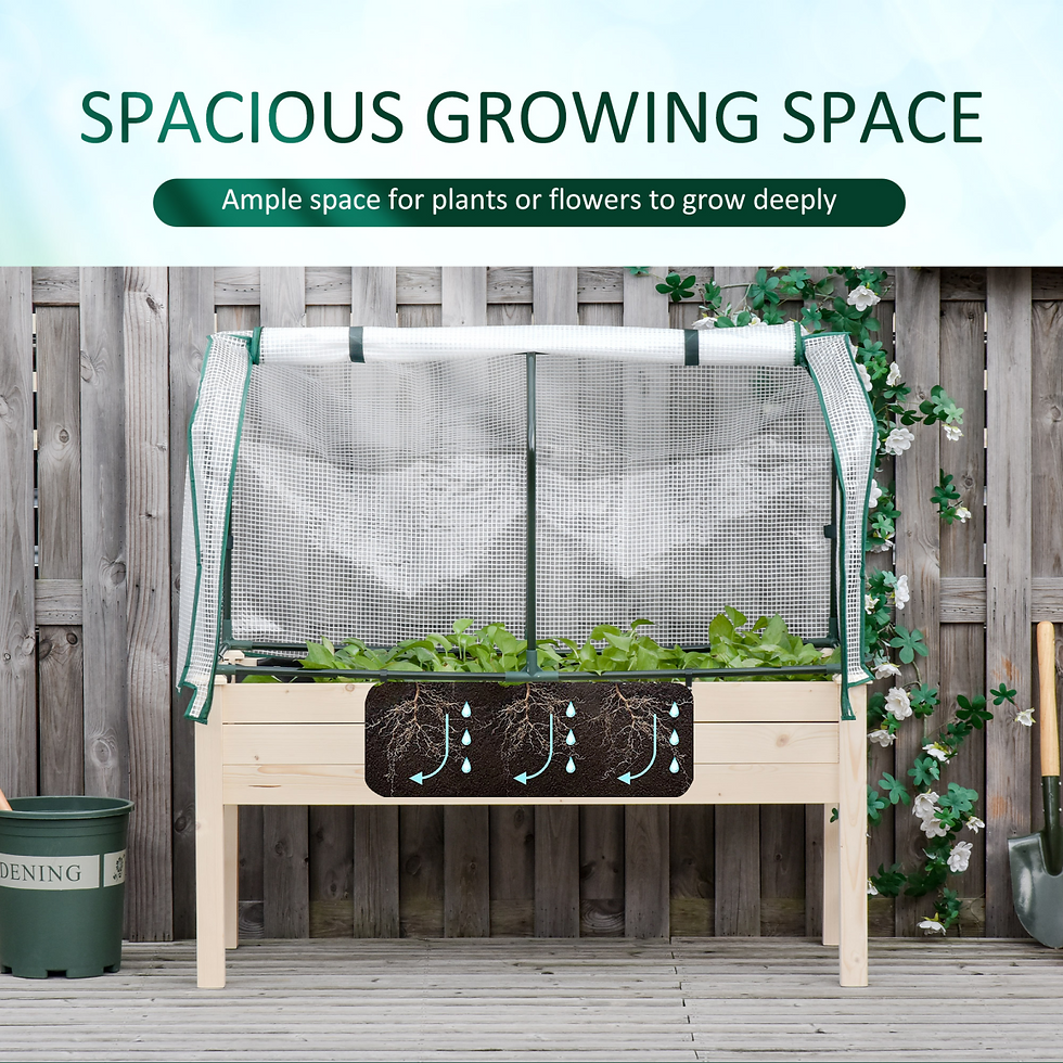 Thumbnail: Raised Garden Bed Greenhouse Cover Planter Box