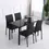 Thumbnail: Modern Dining Chairs Faux Leather Accent Chairs for Kitchen, Set of 4, Black