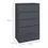 Thumbnail: HOMCOM Bedroom Chest of 5 Drawers, Gloss