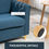 Thumbnail: HOMCOM Double Seat Sofa Linen Upholstery Loveseat Couch w/ Armrests, Blue
