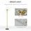 Thumbnail: HOMCOM Modern Floor Lamp with Dandelion-like Lampshade for Bedroom