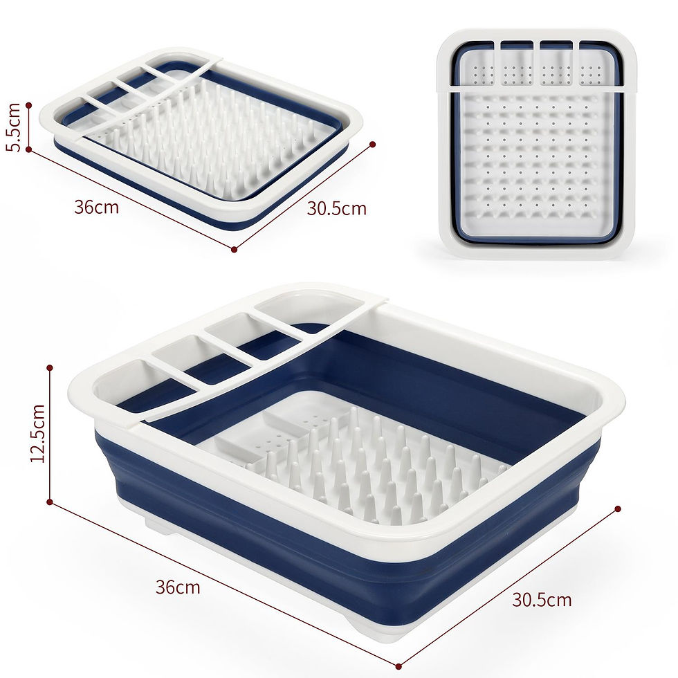 Thumbnail: Collapsible Folding Quality Dish Drainer Cutlery Plate Holder Drying Rack