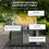 Thumbnail: Outsunny Rattan Garden Furniture Sofa Set Armchairs Footstools Fire Pit Table