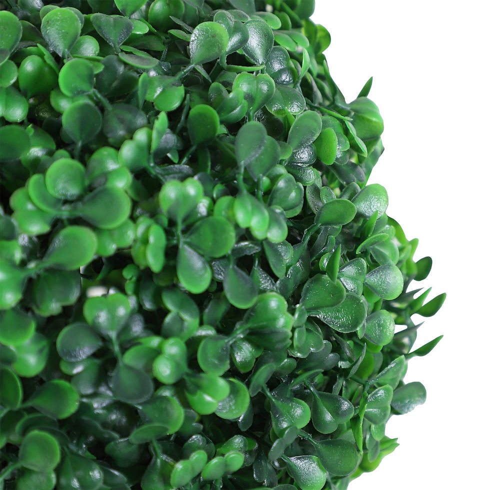Thumbnail:  PE Set of 2 Artificial Boxwood Three Balls Topiary Plant Tree's Green