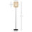 Thumbnail: HOMCOM Farmhouse Floor Lamp for Living Room Bedroom with Rattan Wicker, Natural