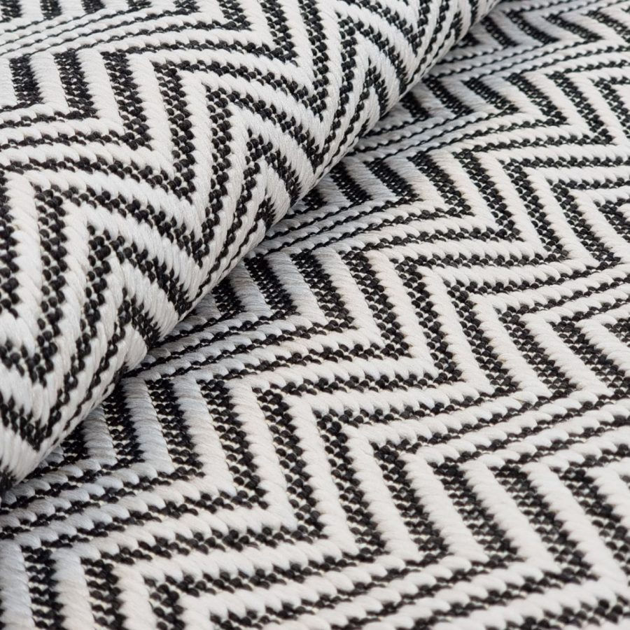 Thumbnail: Outdoor Indoor Reversible Quality Woven Soft  Sisal Weave BLK WHT CRM Colour