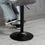 Thumbnail: Set Of 2 Microfibre Retro Tub Bar Stools w/ Metal Frame Footrest Home Seat Grey
