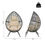Thumbnail: Beige PE Rattan Outdoor Egg Chair with Cushion