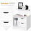 Thumbnail: HOMCOM Modern Bedside Table w/2 Drawer and Storage Shelves Chest for Bedroom