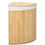 Thumbnail: 55L Bamboo Corner Laundry Hamper Bamboo Laundry Basket 38x38x57cm HOMCOM