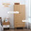 Thumbnail: Modern Wardrobe with 2 Drawers, Hanging Rail, Clothes Organizer for Bedroom