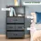 Thumbnail: 4 Drawer Storage Chest Unit Home w/ Shelves Home Living Room Bedroom Black