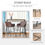 Thumbnail: Set Of 2 Retro PU Leather Bar Chairs Set Stylish w/ Footrest Metal Frame