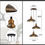 Thumbnail: 3 Head Vintage Industrial  E27 Ceiling Hanging Light  Shade Metal Pendant Lamp  