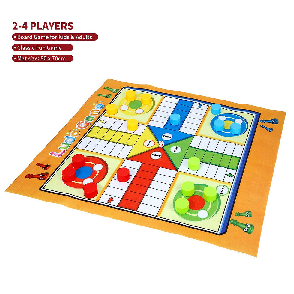 Thumbnail: SOKA Chess, Snakes & Ladder, Ludo Giant Board Game Set Playmat Travel Board Game