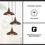 Thumbnail: 3 Head Vintage Industrial  E27 Ceiling Hanging Light  Shade Metal Pendant Lamp  