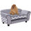 Thumbnail: Dog Sofa Cat Couch Bed for XS Dogs w/ Removable Sponge Cushion - Grey