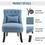 Thumbnail: Fabric Single Sofa Dining Chair Upholstered W/ Pillow Solid Wood Leg Living Room