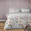 Thumbnail: Anemone grey duvet cover set with large white floral print