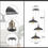Thumbnail: 3 Head Vintage Industrial  E27 Ceiling Hanging Light  Shade Metal Pendant Lamp  