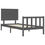 Thumbnail: Bed Frame with Headboard White 90x200 cm Solid Wood