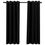 Thumbnail: Linen-Look Blackout Curtains with Grommets 2pcs  140x175cm - 140 x 245 cm