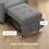 Thumbnail: HOMCOM Convertible Single Chair Bed with Tufted Upholstered Fabric, Grey