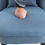 Thumbnail: Fabric Single Sofa Dining Chair Upholstered W/ Pillow Solid Wood Leg Living Room