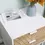 Thumbnail: Modern Bedside Table with 2 Drawers, Sofa Side Table for Bedroom, White and Oak