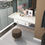 Thumbnail: HOMCOM Storage Ottoman, Round Stool Chair with Cushioned Top, Hidden Space