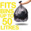 Thumbnail: Tidyz Drawstring Refuse Sacks Bin Bags, Black,50L(Select Your Pack)