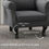 Thumbnail: HOMCOM Vintage Armchair Wingback Accent Chair with Naihead Trim Dark Grey