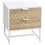Thumbnail: Modern Bedside Table with 2 Drawers, Sofa Side Table for Bedroom, White and Oak
