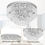 Thumbnail: Round Crystal Ceiling Lamp 7 Lights Chandelier Mounted Fixture