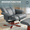 Thumbnail: HOMCOM Reclining Armchair with Footstool and Adjustable Backrest