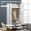 Thumbnail: Wardrobe with Drawers, Shelves, Hanging Rail, Bedroom Clothes Organizer, White