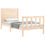 Thumbnail: Bed Frame with Headboard White 90x200 cm Solid Wood