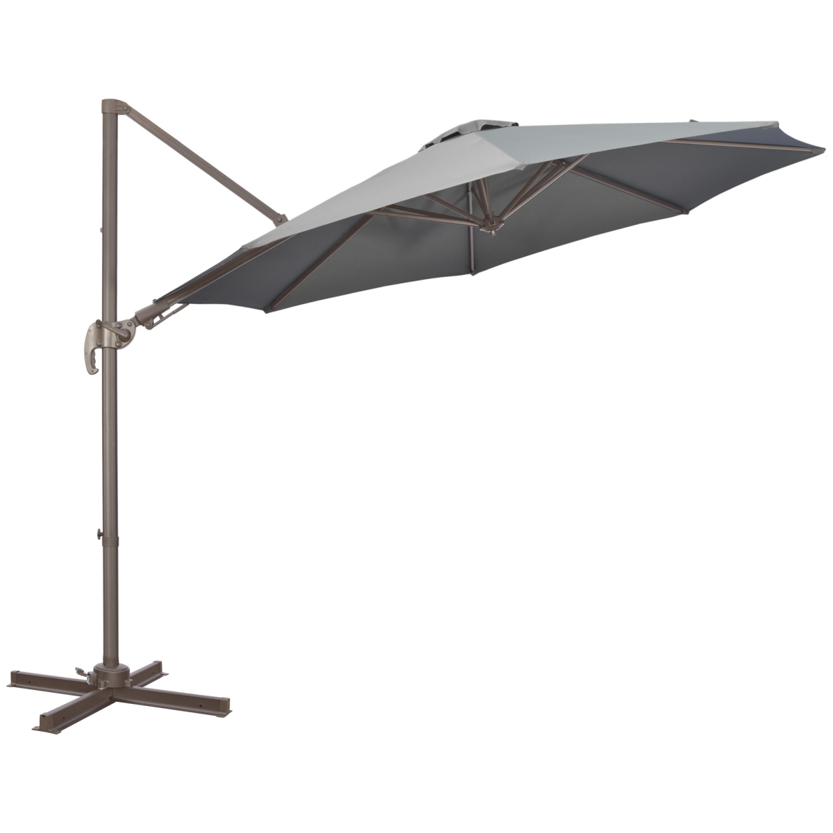 3(m) Cantilever Parasol 360� Rotation Roma Umbrella with Tilt Grey